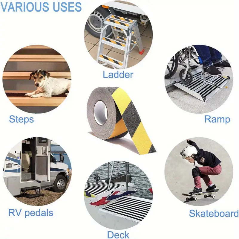 Anti-slip tape bathroom tile wear-resistant waterproof tape outdoor stair step safety warning tape