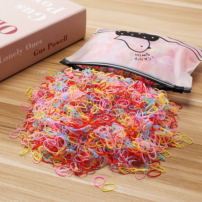 Children's hair ties, rubber bands for girls and babies colored hair bands, hair accessories