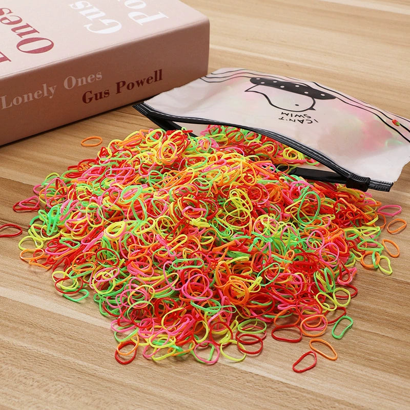 Children's hair ties, rubber bands for girls and babies colored hair bands, hair accessories