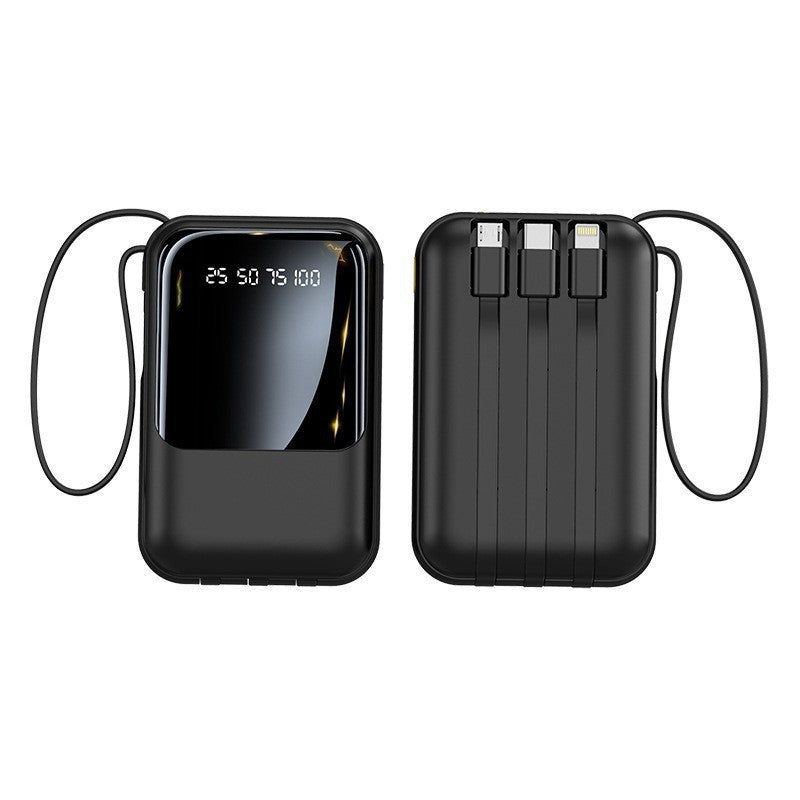 mini self-contained 4-wire power bank 20000 mAh large capacity mobile power