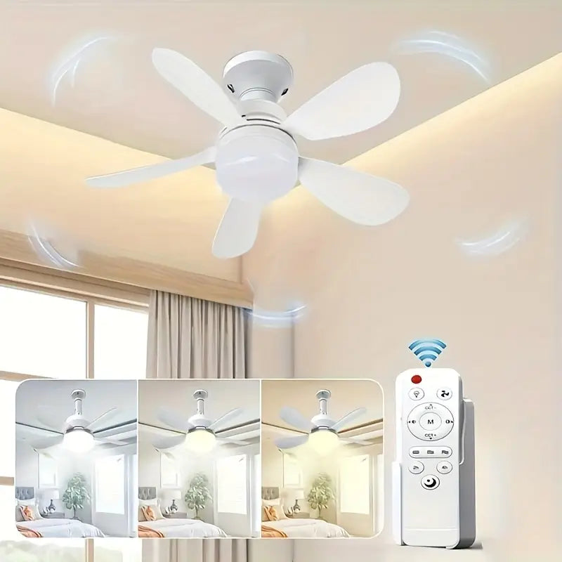 Detachable Fan light, Remote control ceiling light with fan