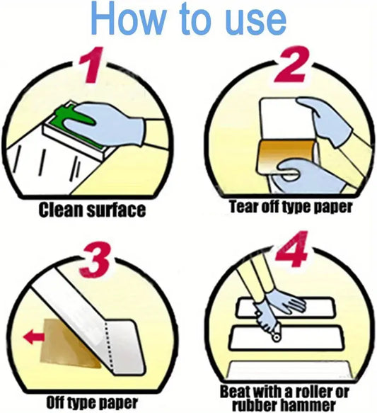 Anti-slip tape bathroom tile wear-resistant waterproof tape outdoor stair step safety warning tape