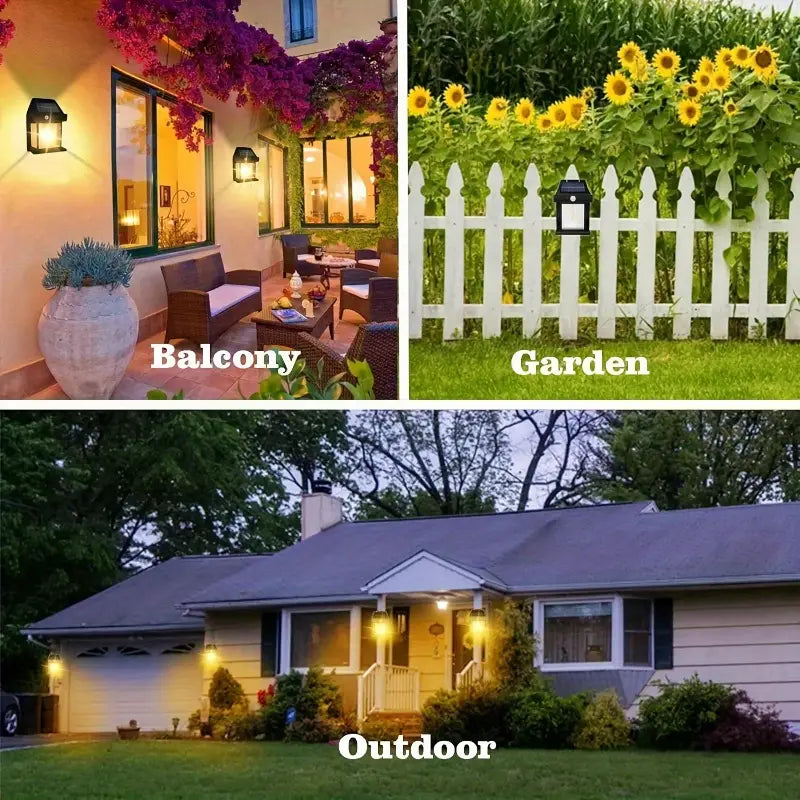 Outdoor Solar Wall Lamp, LED Lamp with Motion Sensor, Solar Garden Decorative Lamp