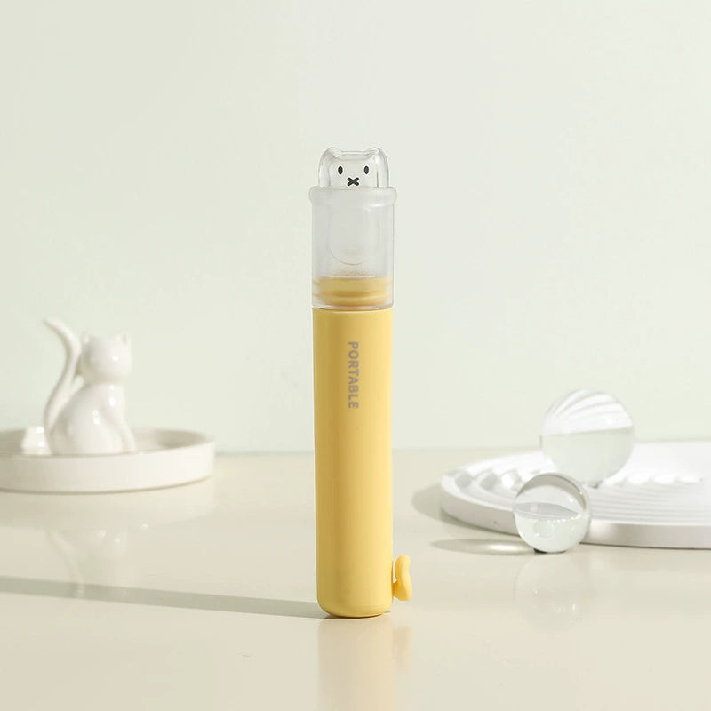Portable travel toothbrush set, toothbrush and toothpaste storage