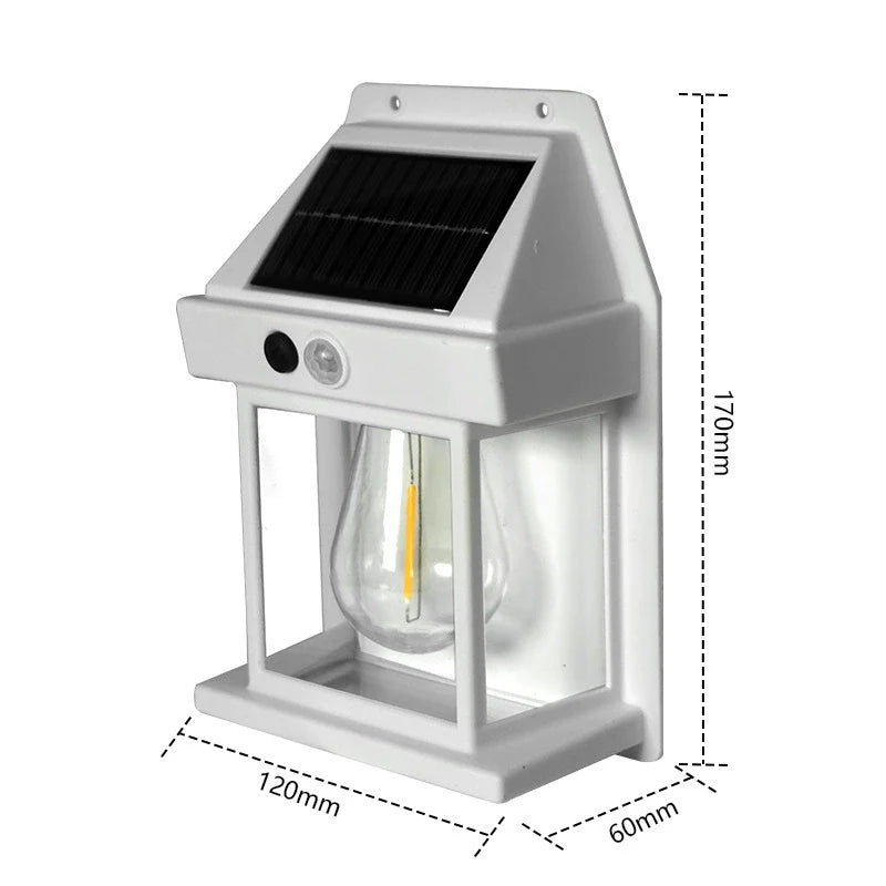 Outdoor Solar Wall Lamp, LED Lamp with Motion Sensor, Solar Garden Decorative Lamp