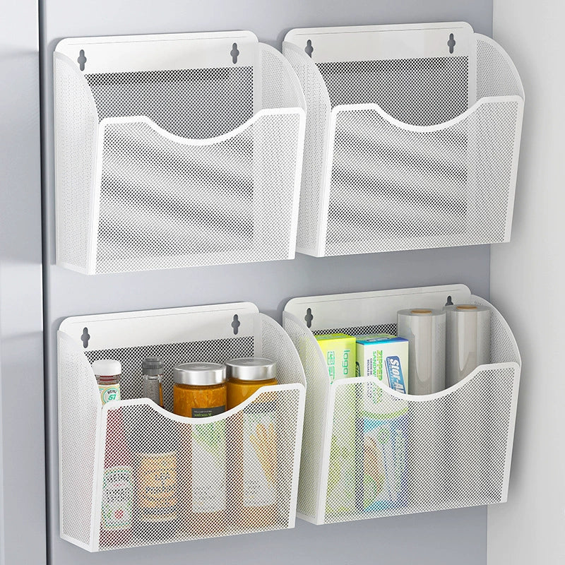 Magnetic rack Kitchen refrigerator rack punch-free side storage side magnetic seasoning box