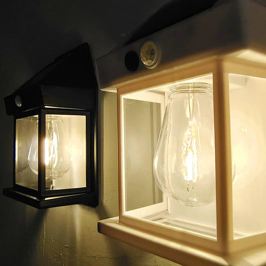 Outdoor Solar Wall Lamp, LED Lamp with Motion Sensor, Solar Garden Decorative Lamp