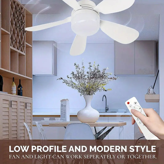 Detachable Fan light, Remote control ceiling light with fan