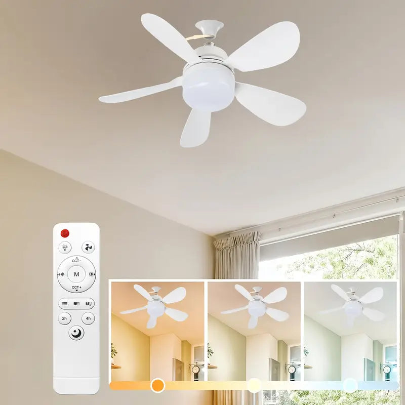 Detachable Fan light, Remote control ceiling light with fan