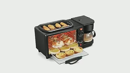 3-in-1 breakfast machine household appliances baking oven coffee grill bread machine