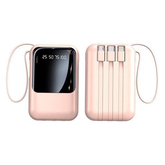 mini self-contained 4-wire power bank 20000 mAh large capacity mobile power