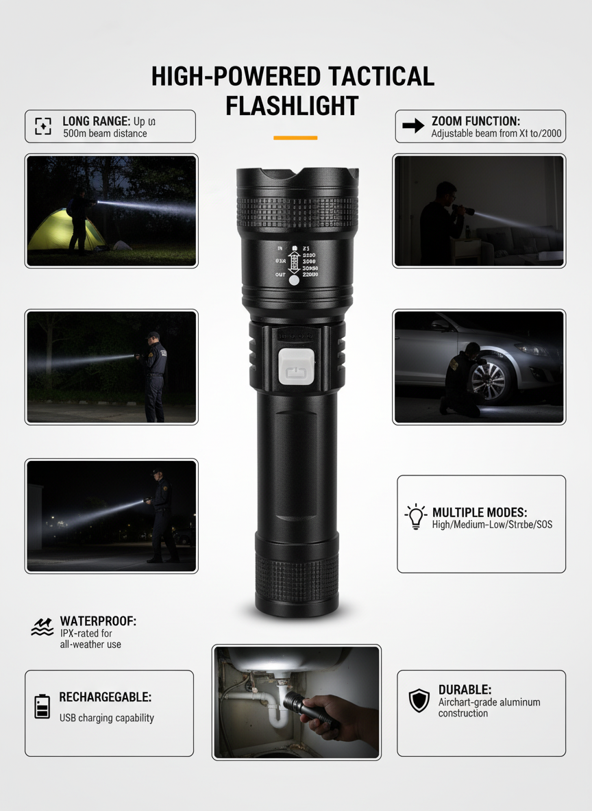 Rechargable flashlight
