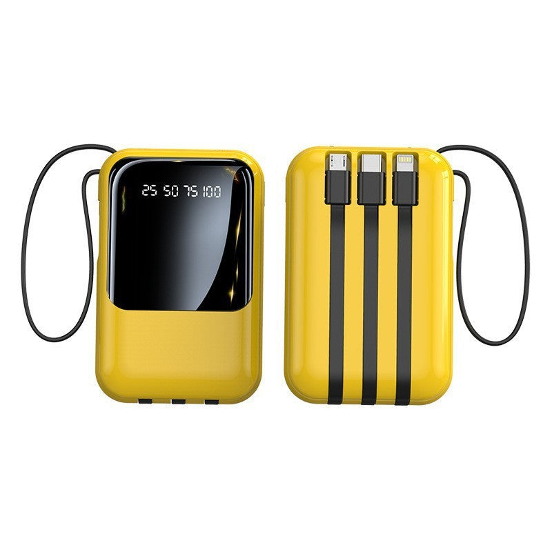 mini self-contained 4-wire power bank 20000 mAh large capacity mobile power