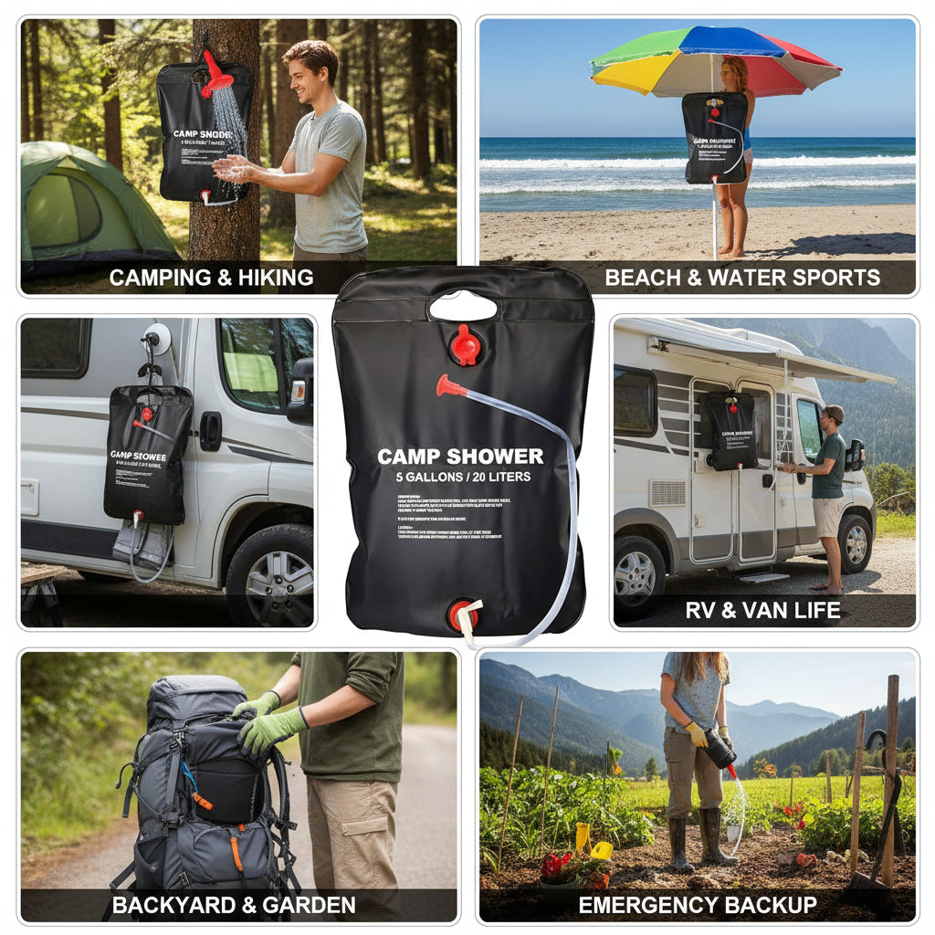 Portable camp shower