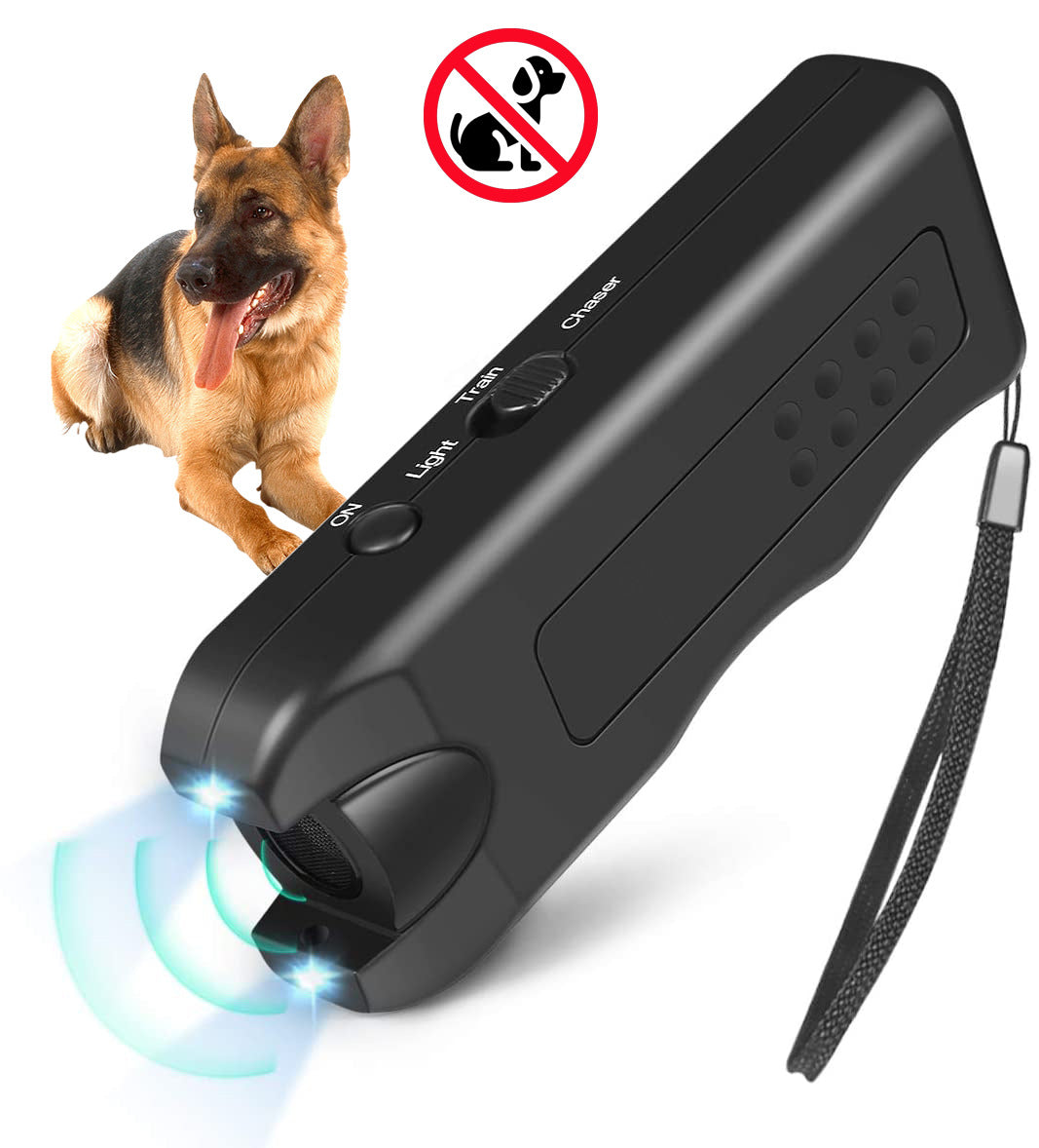 Ultrasonic Dog Repellent Handheld Anti-Barking Luminous Ultrasonic Dog Repellent
