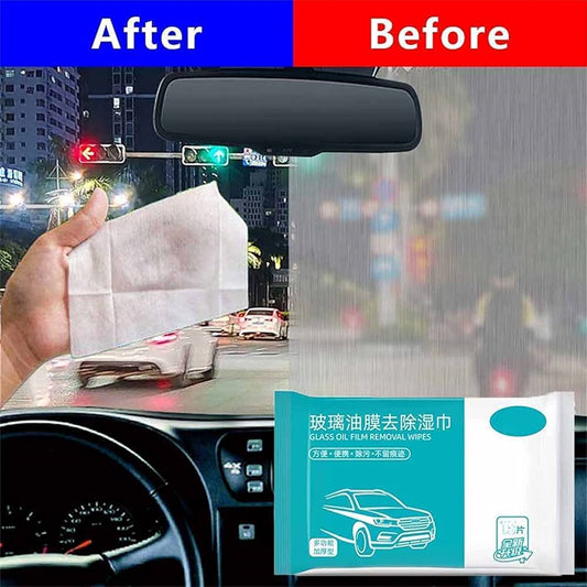 Glass oil film removal wipes